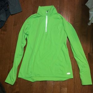 Green quarter zip